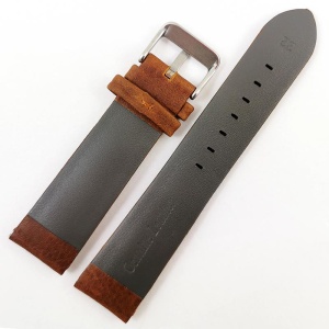 Curea ceas din piele maro 20mm 22mm WZ4156 - Img 2