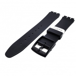 Curea ceas Morellato - Starter PVC Black - Realizata din cauciuc, prindere Swatch 16mm - A01U0279190019MO - Img 3