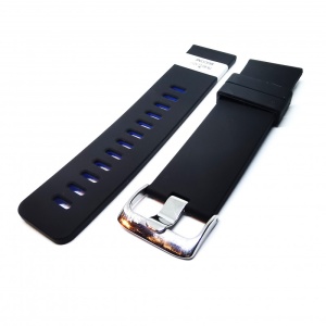 Curea ceas Morellato - Tunguska Silicone Black / Blue - 20mm, 22mm, 24mm - A01X5396187866CR - Img 2