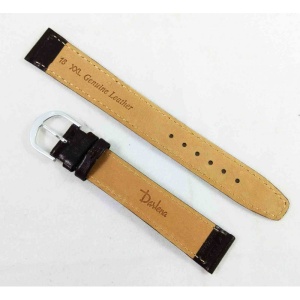 Curea Ceas Piele Naturala Maro Inchis XXL 18mm 20mm WZ2166 - Img 2
