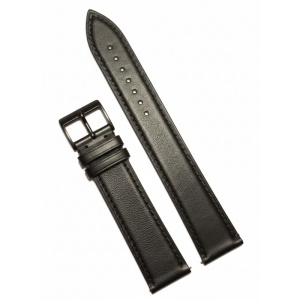 Curea Ceas Piele Naturală WZ5430 – Model XXL Negru Mat cu Cataramă Neagra