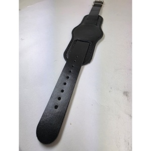 Curea Ceas Retro din Piele Naturală, 18mm – Neagră (WZ4707) - Img 2