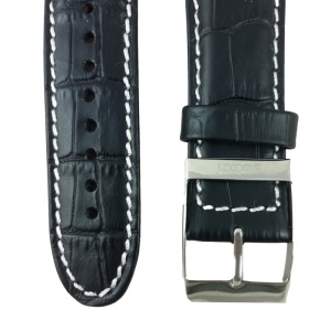 Curea Ceas Swatch Piele Naturală Neagra 23mm WZ3179 - Img 2