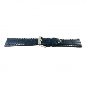 Curea de ceas Albastra din piele naturala - 20mm, 22mm - WZ3394 - Img 3
