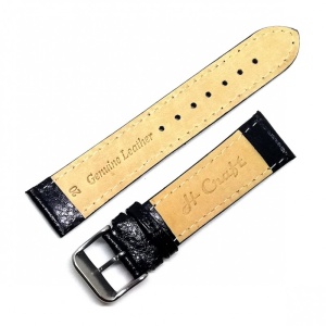 Curea de ceas din piele naturala Neagra - 20mm - 09D1 N - Img 3