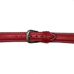Curea de ceas din piele naturala rosie - 12mm, 14mm - C2991 - Img 3