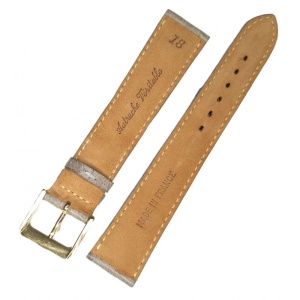 Curea de Ceas din Piele Veritabilă de Curcan – Fleurus France – Gri – 14/18 mm - Img 2