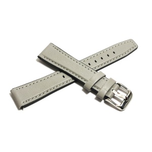 Curea de ceas Gri din piele ecologica si silicon - 14mm 16mm 18mm 20mm 22mm - WZ5417 - Img 2