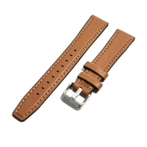 Curea de ceas Maro deschis din piele ecologica si silicon - 14mm 16mm 18mm 20mm 22mm - WZ5419 - Img 4