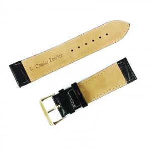 Curea de ceas Maro-inchis din piele naturala cu imprimeu crocodil - 18mm, 20mm, 22mm - WZ3423 - Img 4