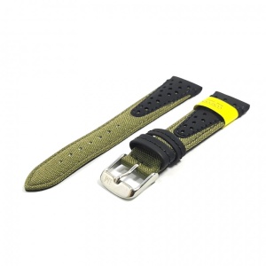Curea de ceas Morellato - Cordura Water Resistant - Culoare Kaki cu Negru - 22mm - A01X4747110072CR