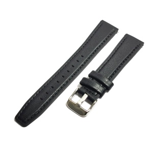 Curea de ceas Neagra din piele ecologica si silicon - 14mm 16mm 18mm 20mm 22mm - WZ5422 - Img 2