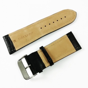 Curea de ceas Neagra din piele naturala - 26mm, 28mm, 30mm - WZ3413 - Img 4