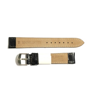 Curea de ceas Neagra din piele naturala Matteo Ferari 12mm, 14mm, 16mm, 18mm, 20mm, 22mm, 24mm WZ5154 - Img 3
