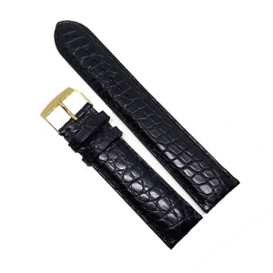 Curea de ceas neagra din piele veritabila de Crocodil - 1BE14D04P/5M