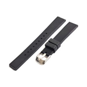 Curea de ceas Neagra din Silicon 16mm - Img 4