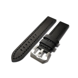 Curea de ceas Peyton Neagra din piele naturala robusta 20mm, 22mm, 24mm - WZ4223 - Img 4