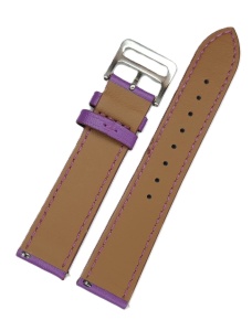 Curea De Ceas Piele Naturală Mov – 20/18 mm - Img 2