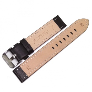 Curea de ceas XL - Azzuro - Maro + cusatura Alba - 20mm - WZ3694 - Img 2