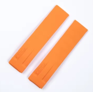Curea Natural Rubber Compatibila Tissot T-RACE – 21 mm – Roșu / Negru / Orange – T048.417/T048.427 - Img 3