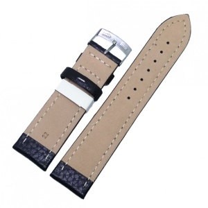 Curea pentru Ceas Morellato Kuga Cuoio Rugato - Culoare Neagra, cusatura Alba - 18mm, 20mm, 22mm, 24mm - A01U3689A38019CR - Img 2