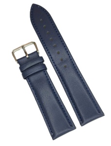 Curea Piele Naturală Bleumarin – 18/20/22 mm – Finisaj Semilucios – Cataramă Oțel
