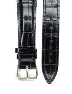Curea Piele Naturală Neagră – Imprimeu Crocodil – 18/20/22 mm – Lungime XL (135+80 mm) - Img 4
