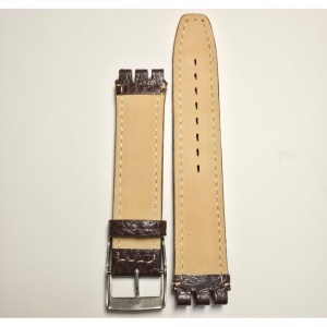 Curea Premium din Piele Naturală pentru Swatch 19mm – Brown Heritage Edition - Img 2