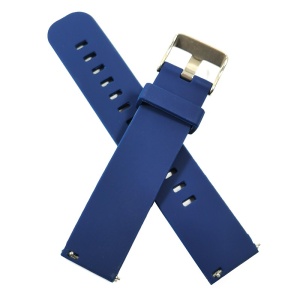 Curea Silicon Albastră cu Quick-Release – 18/20/22 mm – Cataramă Argintie - Img 2