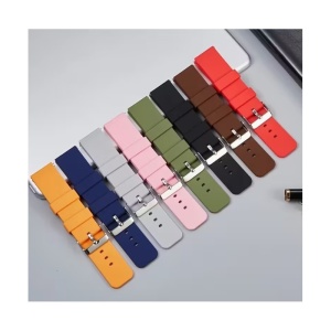 Curea Smartwatch din Silicon Premium – Sistem Quick Release – 16/18/20/22 mm – Culori: Gri, Albastru, Crem, Roz