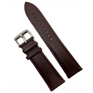 Curea unisex din piele naturală maro, clasică, 18 / 20 / 22 / 24mm WZ1382