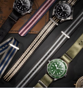 Curea Universală Nylon – 22 mm – Army Blue – Compatibilă OMEGA, Rolex, Tudor, Hamilton, SEIKO - Img 2