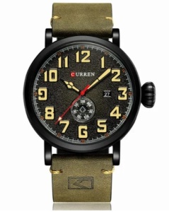 Curren Military Watch – Ceas Bărbătesc Armata Outdoor – Curea Piele Autentică – Rezistent 30 m