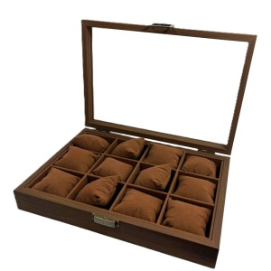 Cutie de Lemn Premium pentru Depozitarea Ceasurilor – 12 Compartimente (Model WZ1337)