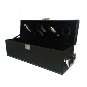 Cutie Pentru Vin cu Accesorii 1 Spatiu Neagra WZ2111