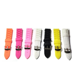 Lot 7 Curele Ceas 20mm negru alb galben orange roz magenta - Img 2