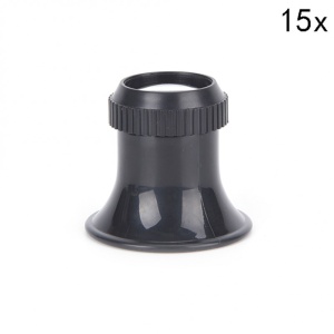 Lupă Profesională Ceasornicar / Bijutier – 15X Mărire – Lentilă 22 mm - Img 4