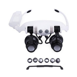 Lupă Profesională tip Ochelari cu Iluminare LED – Set 4 Lentile (10x - 25x) - Img 4