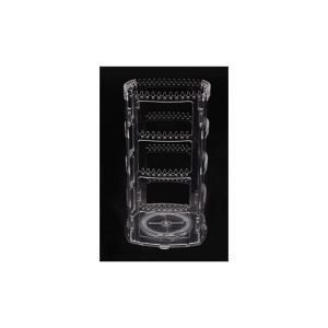 Organizator Bijuterii Rotativ 360° – Expozitor Vertical Crystal Clear cu 168 Orificii - Img 3