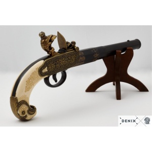 Pistol cu Cremene „Tula 1760” – Replică Istorică din Metal și Lemn (29 cm) - Img 4
