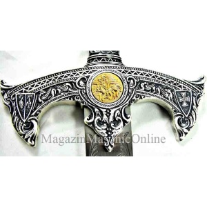 Spadă Cavaler Templier – 75 cm – Oțel Inoxidabil – Lamă Gravată Laser – Made in Spain - Img 2