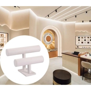 Suport Elegant pentru Brățări și Ceasuri – Stand Dublu din Lemn WZ2522 - Img 3