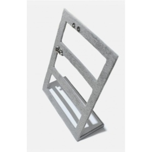 Suport Universal pentru Cercei – 3 Rânduri, 12 Perechi – Catifea Textilă Gri – 15,5 x 8 x 21 cm - Img 5