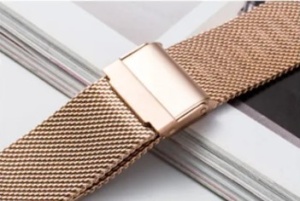 Brățară Ceas Mesh Milaneză Auriu Rose – Oțel Inoxidabil – 22mm – Închidere Tip Clips cu Siguranță - Img 2
