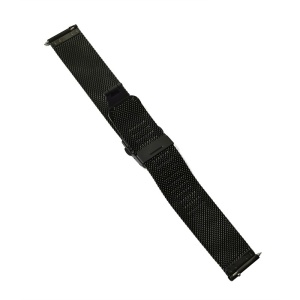 Bratara de ceas Neagra cu impletitura milaneza si inchidere deployant 20mm, 22mm WD006 - Img 4