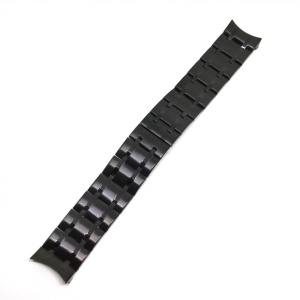 Bratara de ceas Neagra din Otel Inoxidabil - Capete Curbate - 24mm - WZ3784 - Img 4