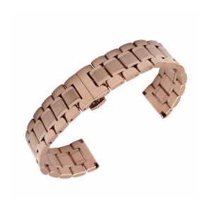 Brățară Metalică Auriu-Roz cu Închidere Deployant | Oțel Inoxidabil | 18mm, 20mm, 22mm, 24mm | Capete interschimbabile
