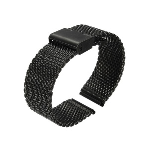 Bratara Metalica Neagra Mesh Milaneza 12mm 14mm 16mm 18mm 20mm 22mm 24mm WZ917 - Img 2