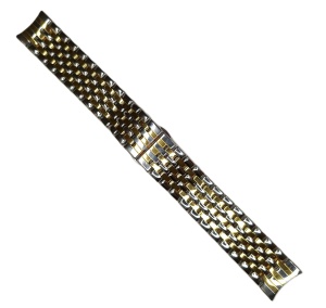 Brățară Metalică Two-Tone – 20/20 mm – Cataramă Deployant cu Butoane – Oțel Inoxidabil – Grosime 3 mm