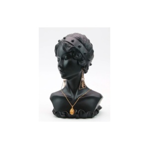 Bust din rasina de culoare neagra prezentare bijuterii WZ4589 - Img 2